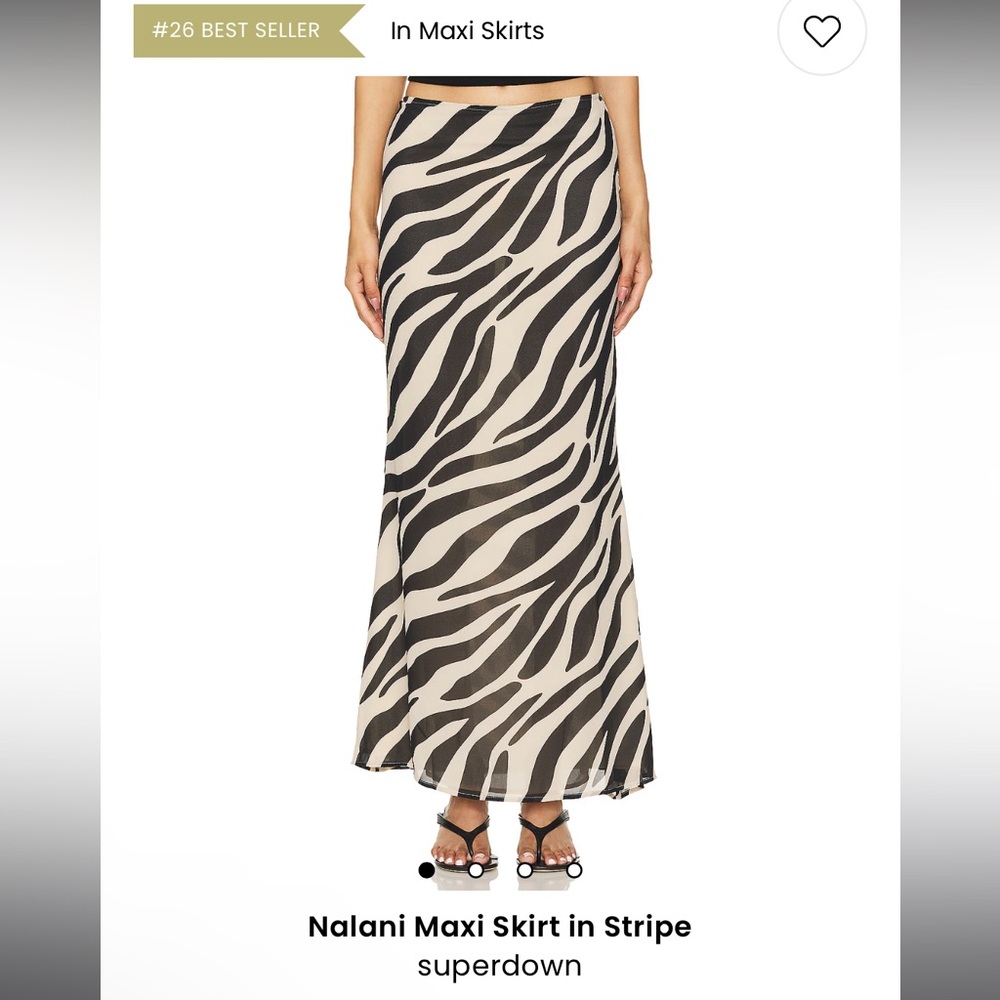 Revolve Superdown Zebra Print Maxi Skirt